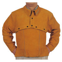 Leather Cape Sleeves, Snaps Closure, 3X-Large, Golden Brown 902-Q-2-3XL
