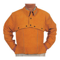 Leather Cape Sleeves, Snaps Closure, Medium, Golden Brown 902-Q-2-M