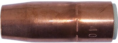 MIG Gun Nozzle, 1/8 in Recess, 5/8 in Bore, Tregaskiss Style, Heavy-Duty, Insulated, Copper 900-401-6-62