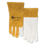 115-TIG Split Cowhide/Goatskin Palm Welding Gloves, X-Large, Buck Tan/White 902-115TIG-XL