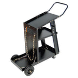 MIG Welding Cart, 12-1/4 in x 33 in, 3 Shelves, 125 lb Cap, Black 900-WC-1228