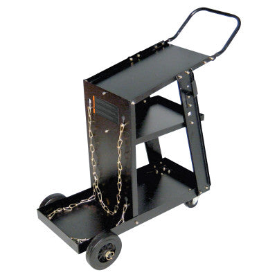 MIG Welding Cart, 12-1/4 in x 33 in, 3 Shelves, 125 lb Cap, Black 900-WC-1228