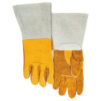 Premium Welding Gloves, Grain Cowhide, Large, Gold 902-850GC
