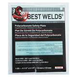 Safety Plate, 4-1/2 in x 5-1/4 in, Polycarbonate, Clear 901-932-442