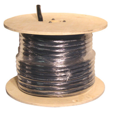 SOOW Non UL Power Cable, 8 AWG, 4 Conductors, 35 A, 250 ft, Black, Spool 911-8/4X250