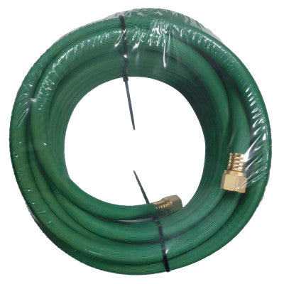 Grade R Single-Line Welding Hose, 1/2 in, 50 ft, CC Fittings, Oxygen, Green 907-1/2X2-GRN-50-CC