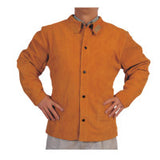 Split Cowhide Leather Welding Jacket, Large, Golden Brown 902-Q-1-L