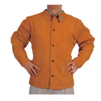 Split Cowhide Leather Welding Jacket, Large, Golden Brown 902-Q-1-L