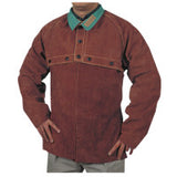 Split Cowhide Cape Sleeves, 14 in Long, Snaps Closure, Large, Lava Brown 902-650-L
