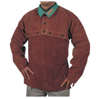 Split Cowhide Cape Sleeves, Snaps Closure, Medium, Lava Brown 902-650-M
