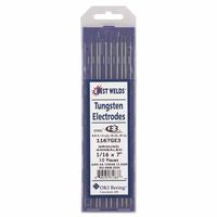 E3 Tungsten Electrode, 1/16 in x 7 in, 10 PK 900-1167GE3