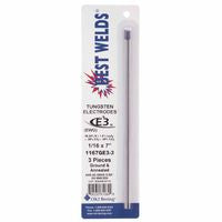 E3 Tungsten Electrode, 1/16 in x 7 in, 3/PK 900-1167GE3-3