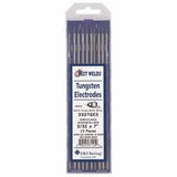 E3 Tungsten Electrode, 3/32 in x 7 in, 10 PK 900-3327GE3