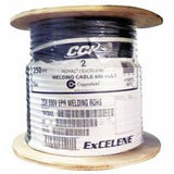 Welding Cable, 2 AWG, 250 ft Reel, Black 911-2-250