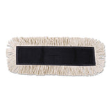 Disposable Dust Mop Head w/Sewn Center Fringe, Cotton/Synthetic, 36w x 5d, White 088-1636