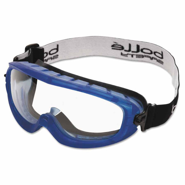 Atom Safety Goggles, Clear/Blue, Indirect Lower Vents, Cloth Strap 286-40092