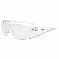 Rush Series Safety Glasses, Clear Lens, Anti-Fog, Anti-Scratch, Clear Frame, TPR 286-40070