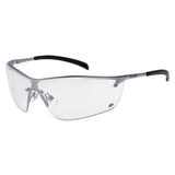 Silium Safety Glasses, Clear Poly Anti-Fog/Anti-Scratch Lens, Black Frame 286-40073