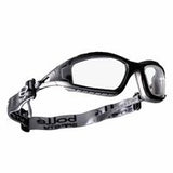 Tracker Series Safety Glasses, Clear Lens, Clear, Black Frame, Foam, Rubber 286-40085