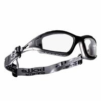 Tracker Series Safety Glasses, Clear Lens, Clear, Black Frame, Foam, Rubber 286-40085