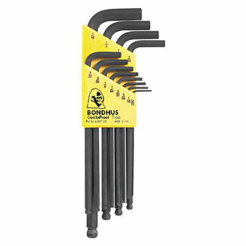 Ball End L-Wrench Set, ProGuard Finish, 0.050 in to 5/16 in, SAE, 12-Pc Set 116-10936