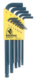 Ball End L-Wrench Set, ProGuard Finish, 0.050 in to 3/8 in, SAE, 13-Pc Set 116-10937