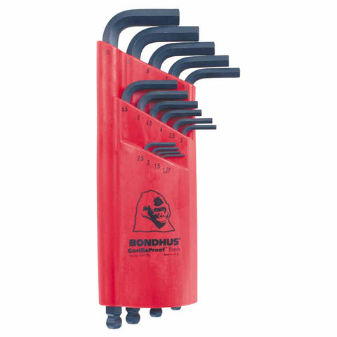 Ball End L-Wrench Set, ProGuard Finish, 1.27 mm to 10 mm, Metric, 15-Pc Set 116-10995