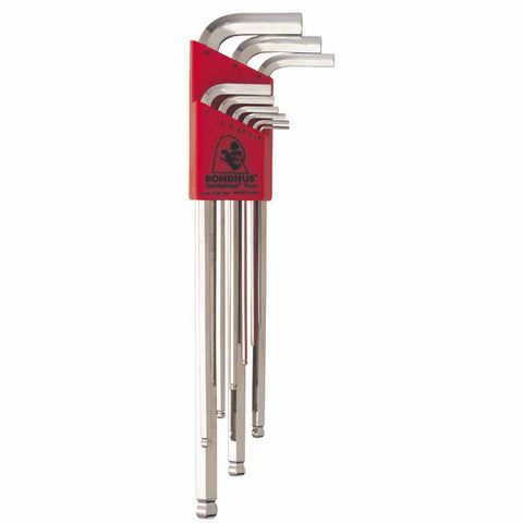 Ball End L-Wrench Set, BriteGuard Finish, 1.5 mm to 10 mm Extra Long, Metric, 9-Pc Set 116-17099