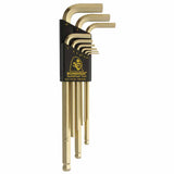 GoldGuard Balldriver L-Wrench Sets, 9 per holder, Hex Ball Tip, Metric 116-38099