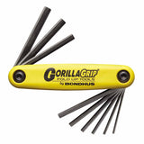 GorillaGrip Fold-Up, 5 per Fold-Up, Hex Tip, Inch, 3/16 in to 3/8 in 116-12585