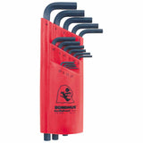 Hex L-Wrench Key Sets, 15 per holder, Hex Tip, Metric 116-12195