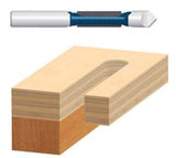 Carbide-Tipped Pilot Panel Router Bits w/Drills-Through Points, 1/4 in 114-85244
