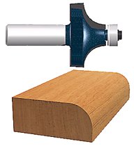 1-1/8" CT ROUNDOVER ROUTER BIT 1/4" SHANK 114-85295M