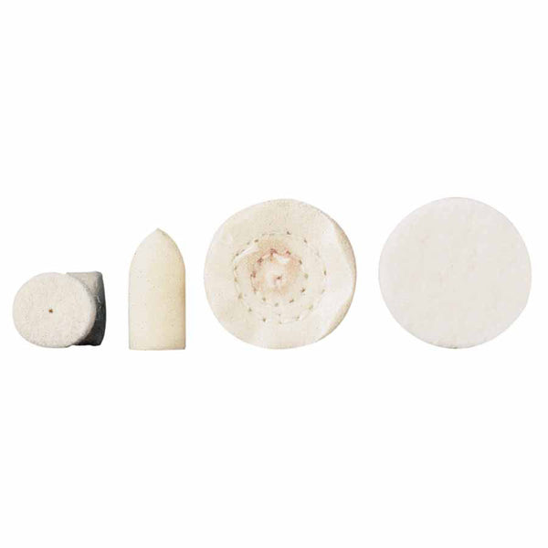 Felt Polishing Wheels and Cones, 1/2 in, Felt 114-414