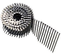 Round Head Framing Nail Coil, 3 in L, Steel 688-C10P120D