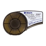BMP21 Series PermaSleeve Heat Shrink Polyolefin Wire Marking Sleeve, 7 ft L x 0.335 in W, Black on White 262-110924