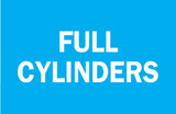 Chemical & Hazardous Material Signs, Full Cylinders, Plastic, Blue/White 262-25746