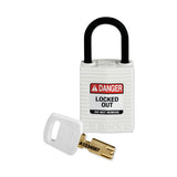 SafeKey Compact Nylon Lockout Padlocks 262-CPT-WHT-25PL-KD