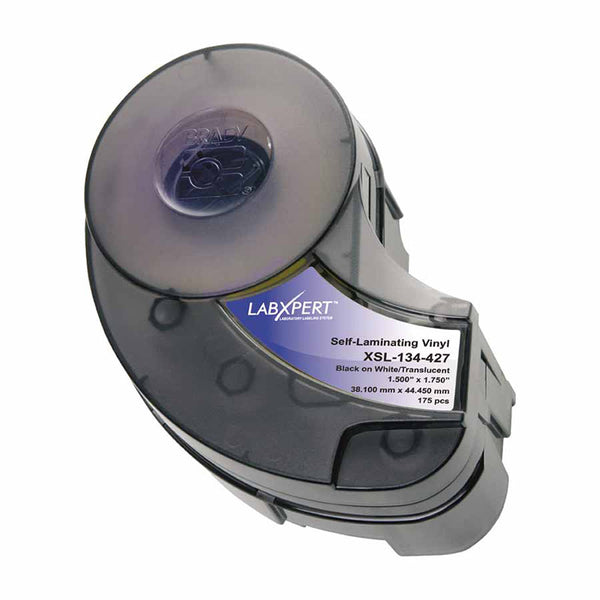 LABXPERT Labels, 1 3/4 in x 1 1/2 in, Black on White/Translucent 262-XSL-134-427