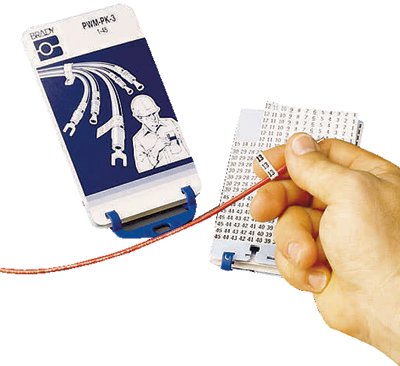 Porta-Pack Wire Markers, +, - , /; 0 - 15; A-Z, Matte, Repositionable Vinyl 262-31202