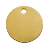Brass Tags, 18 gauge, 1 in Diameter, 3/16 in Hole, Round 337-41822