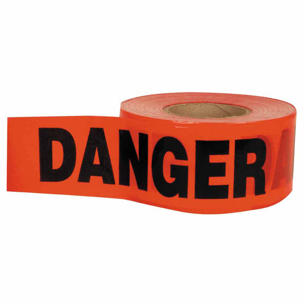 Barricade Tape, 3 in x 1000 ft, Red, Danger 337-16003