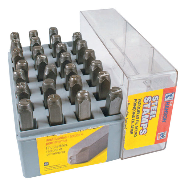 Standard Steel Hand Stamp Set, 1/4 in, A thru Z 337-20300