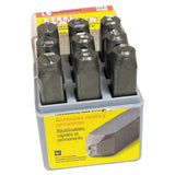 Standard Steel Hand Stamp Sets, 3/8 in, 0 thru 8 337-20601