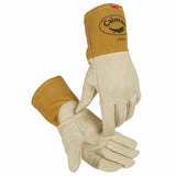 1869 Cow Grain Unlined Welding Gloves, X-Large, Gold, 4 in Gauntlet Cuff 607-1869-XL