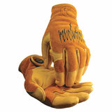 1828 revolution Cow Grain Unlined TIG/MIG Welding Gloves, Large, Tan/Gold, Hook-and-Loop 607-1828-L