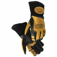 Revolution Welding Gloves, Cow Grain Leather, Large, Black/Gold 607-1832-L