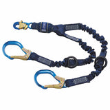Force2 Elastic Tie-Off Shock Absorbing Lanyard, 6 ft, Self-Locking Snap, 2 Legs 098-1246032