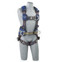 ExoFit X300 Comfort Construction Climbing/Positioning Safety Harness, Bk/Fr/Hip D-Rings, Lg, Auto-Lock QC/Revolver 098-1113157