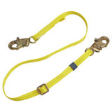 Web Adjustable Positioning Lanyard, 6ft, Snap Hook Connection, 310lb Cap, Yellow 098-1231016